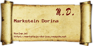 Markstein Dorina névjegykártya