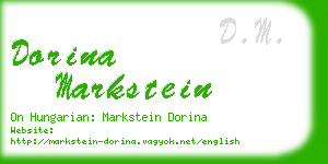 dorina markstein business card